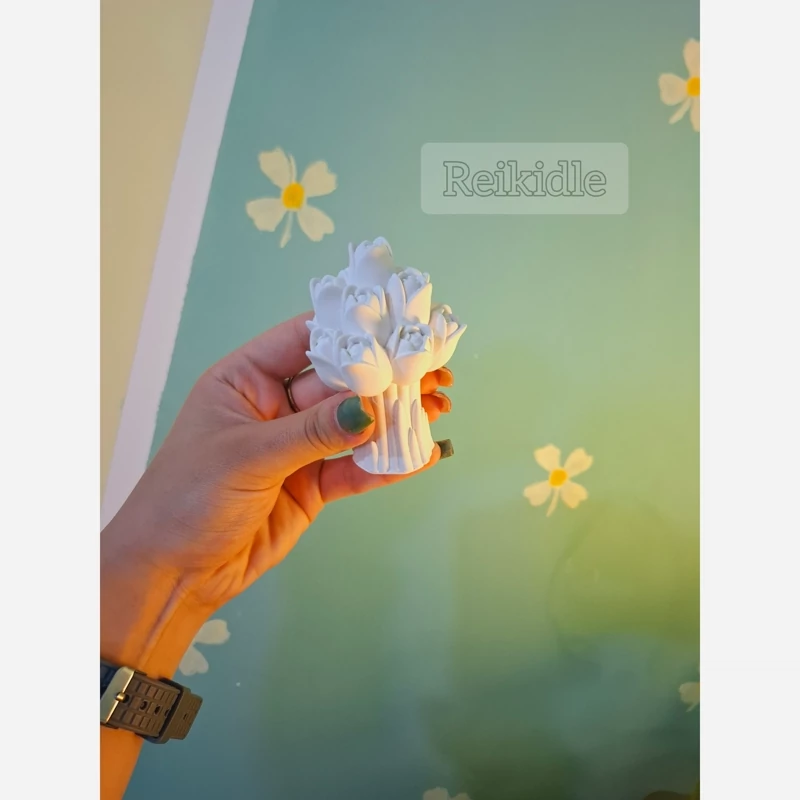 قالب دسته گل رز سایز بزرگ قالب سیلیکونی دسته غنچه گل رز بزرگ