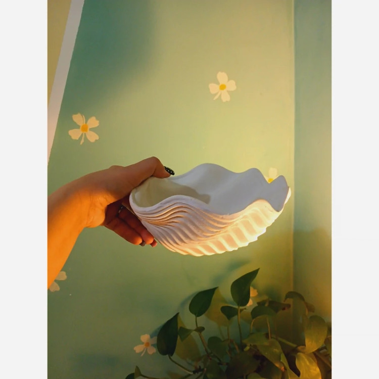 قالب میوه خوری صدف قطر 19 قالب سیلیکونی کاسه طرح صدف