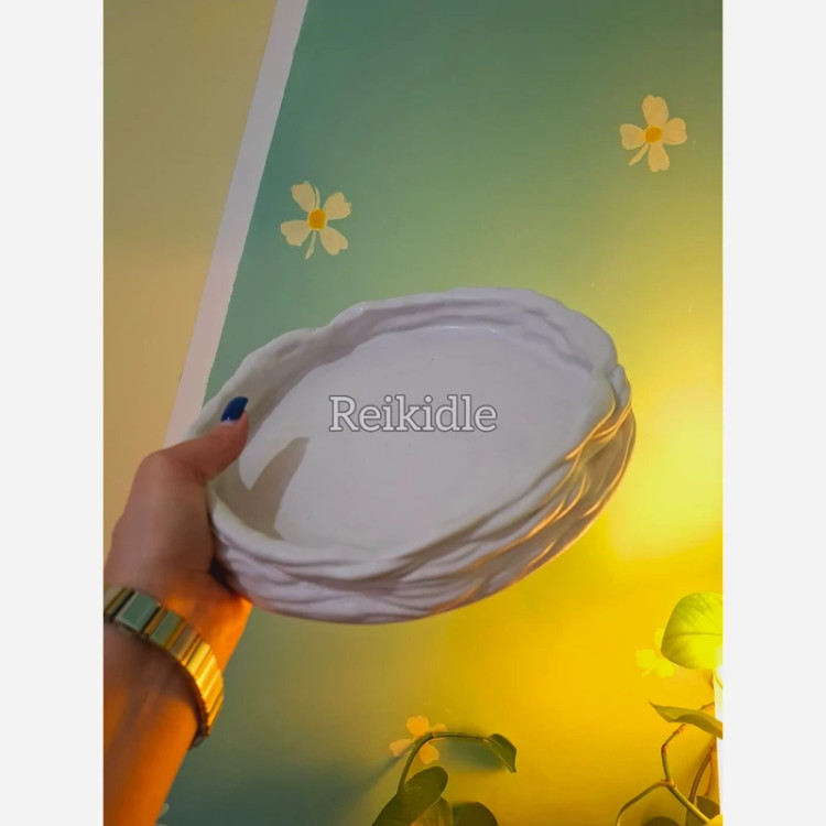 قالب سینی لبه بلند چروک قالب سیلیکونی دیس لبه دار مخصوص شیرینی خوری، میوه خوری و هفتسین