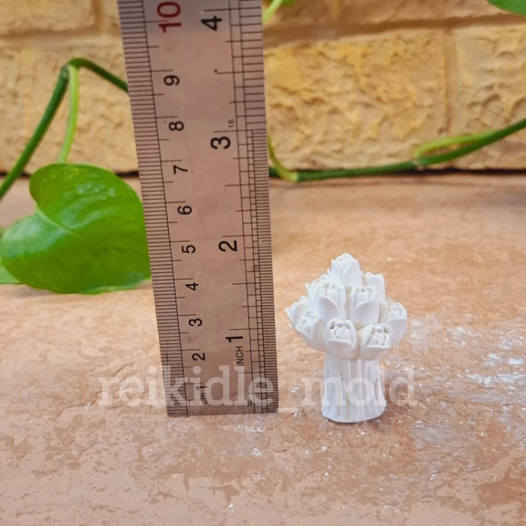 قالب سیلیکونی دسته گل غنچه 4 سانت قالب دسته گل غنچه