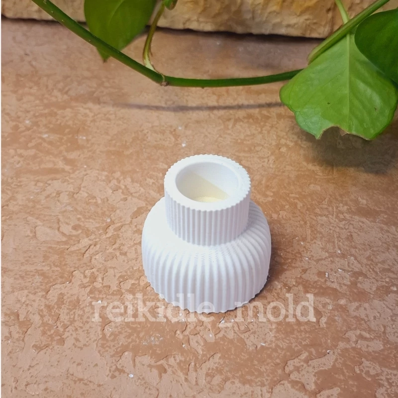 قالب سیلیکونی جاشمعی شیار دار قالب سیلیکونی شمعدان شیار دار