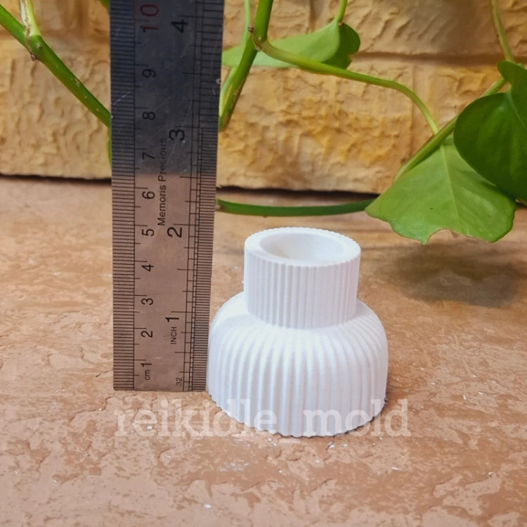 قالب سیلیکونی جاشمعی شیار دار قالب سیلیکونی شمعدان شیار دار