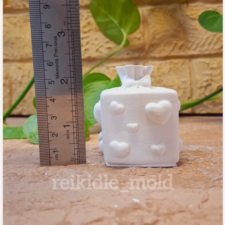 قالب سیلیکونی جعبه کادوی قلبی (بدون درب)قالب جعبه کادوی قلبی