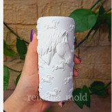 قالب سیلیکونی استوانه اسب قالب اسب استوانه نماد سال 1405