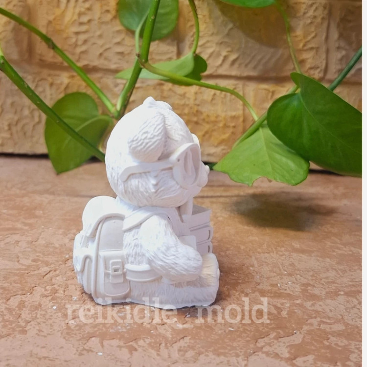 قالب سیلیکونی تدی عینکی قالب خرس دانش آموز