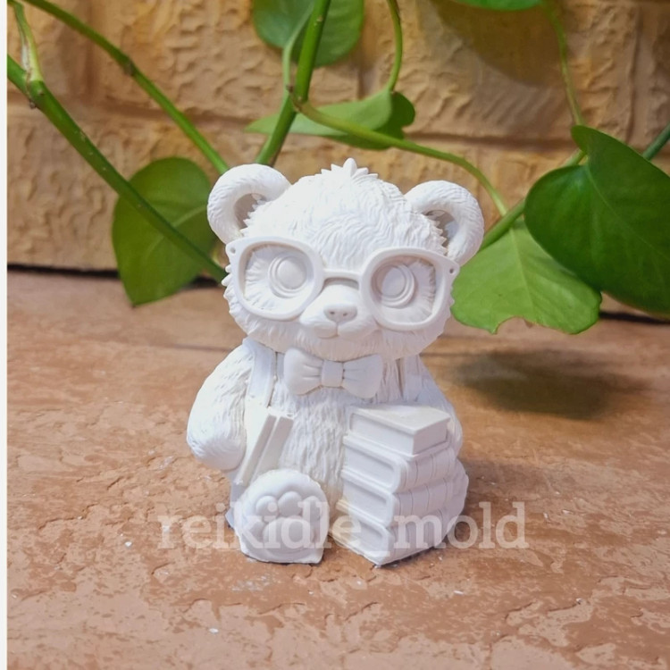 قالب سیلیکونی تدی عینکی قالب خرس دانش آموز