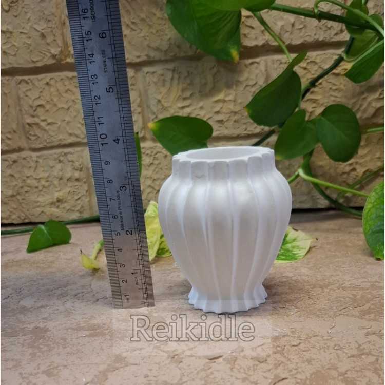 قالب سیلیکونی گلدان شیار دار کوزه ای قالب گلدان شیار دار کوزه ای