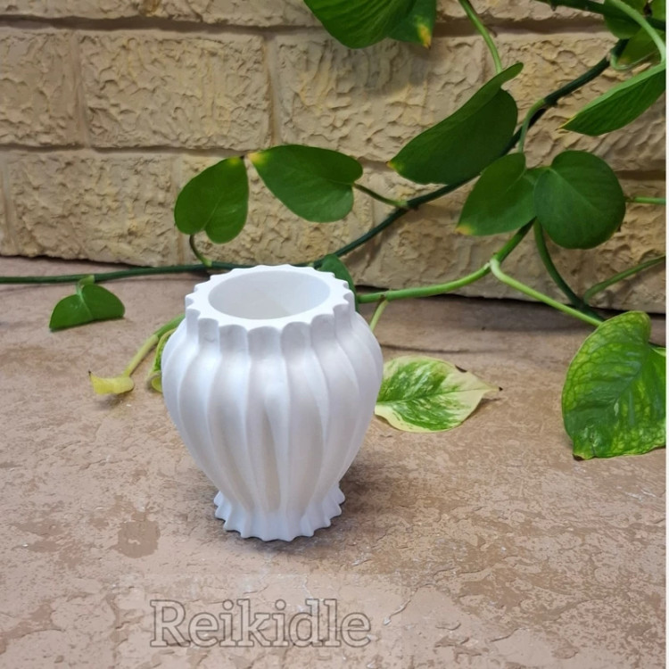قالب سیلیکونی گلدان شیار دار کوزه ای قالب گلدان شیار دار کوزه ای