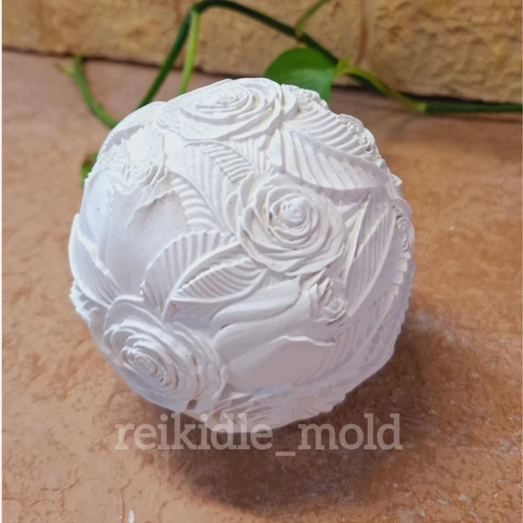 قالب سیلیکونی گوی گل رز قالب گوی گل رز درشت