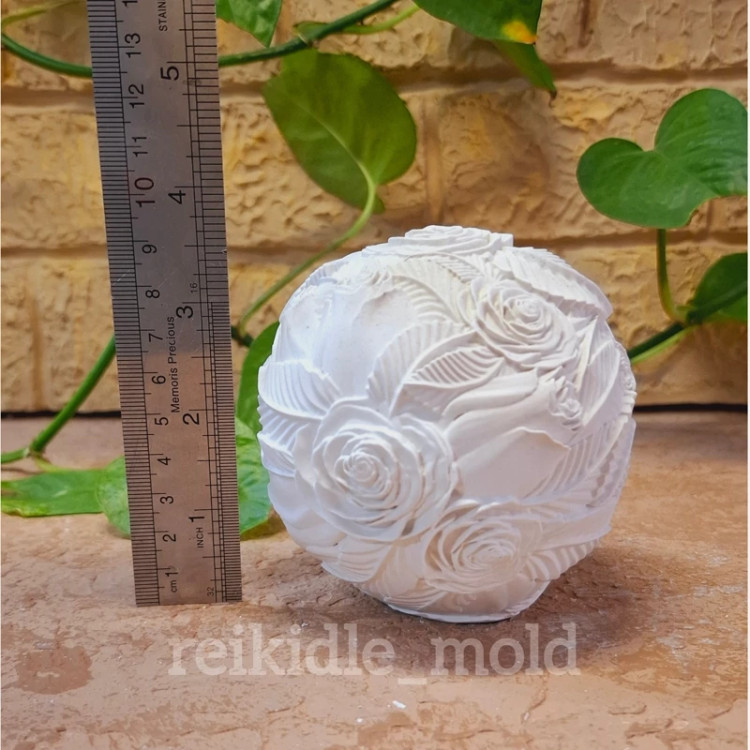 قالب سیلیکونی گوی گل رز قالب گوی گل رز درشت