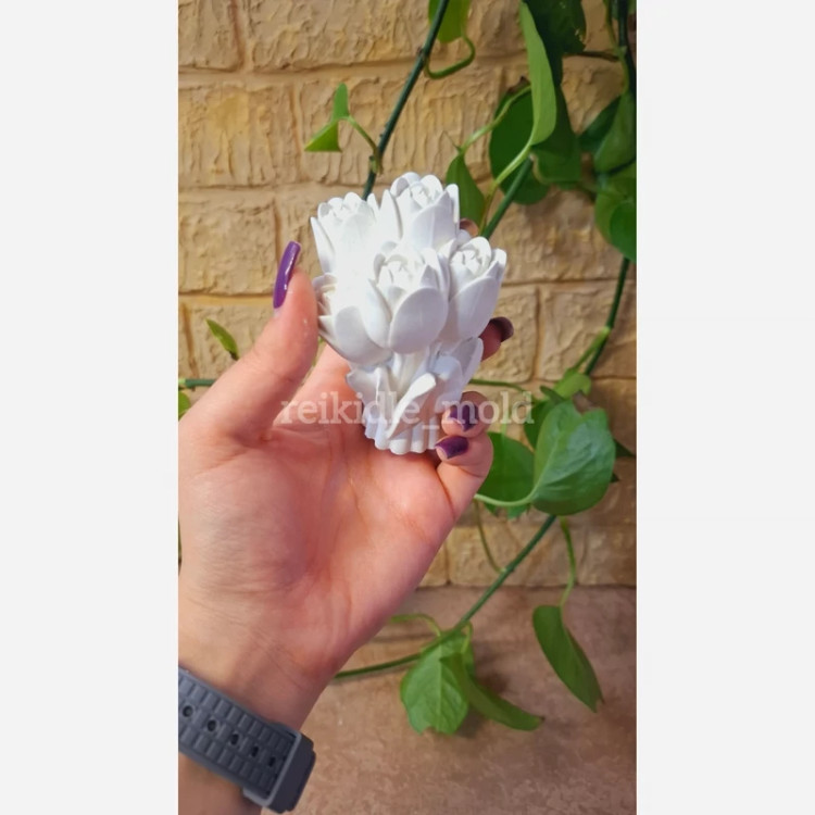 قالب سیلیکونی دسته گل رز کوچک قالب دسته گل رز کوچک