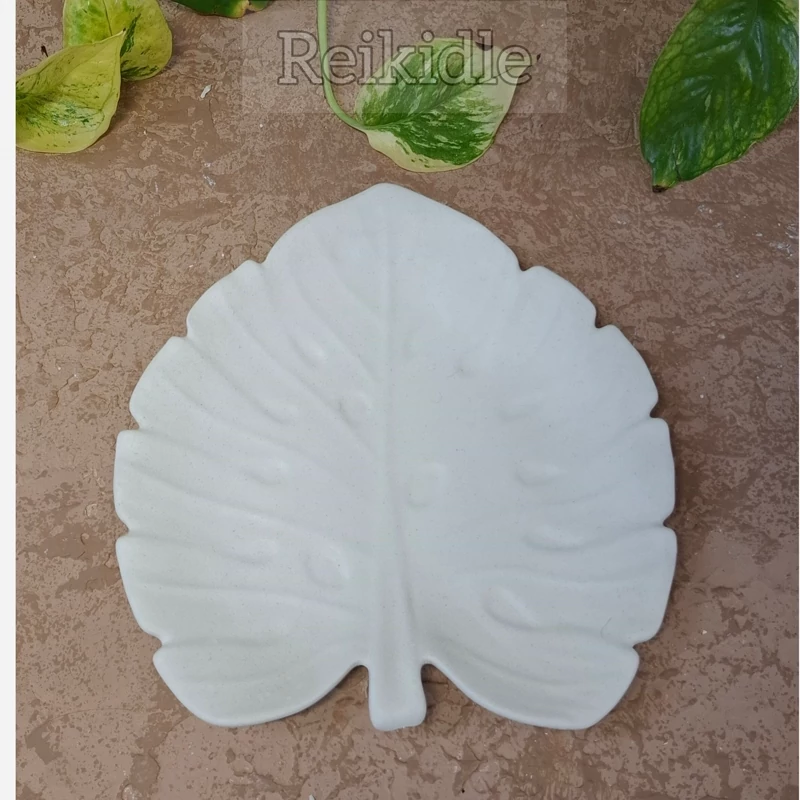 قالب سیلیکونی بشقاب برگ مناسب شیرینی خوری و میوه خوری قالب بشقاب برگ