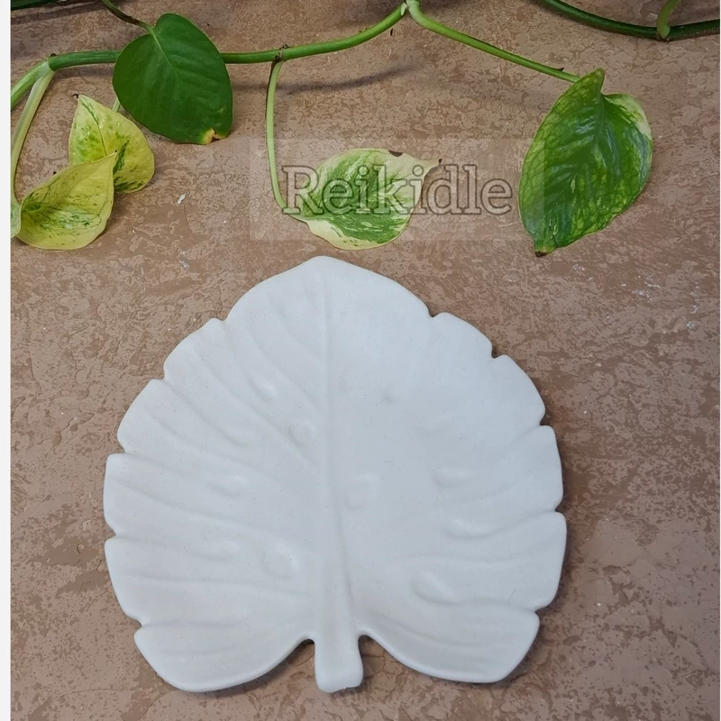 قالب سیلیکونی بشقاب برگ مناسب شیرینی خوری و میوه خوری قالب بشقاب برگ