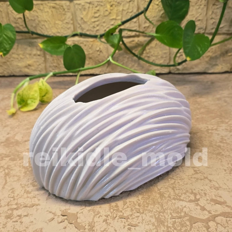 قالب جای دستمال کاغذی بیضی چین دار قالب سیلیکونی جادستمال کاغذی چین دار