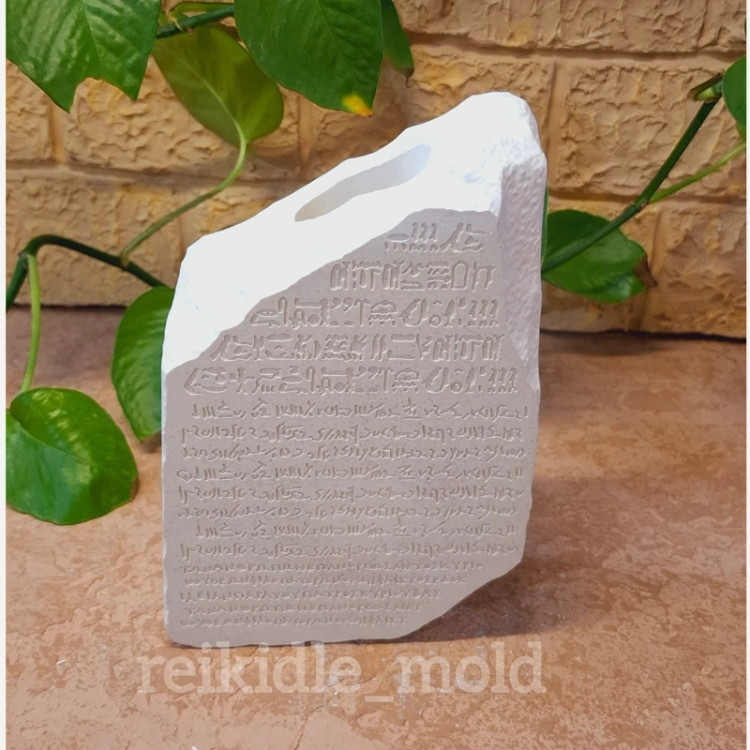 قالب سیلیکونی گلدان کتیبه سنگی قالب گلدان سنگی