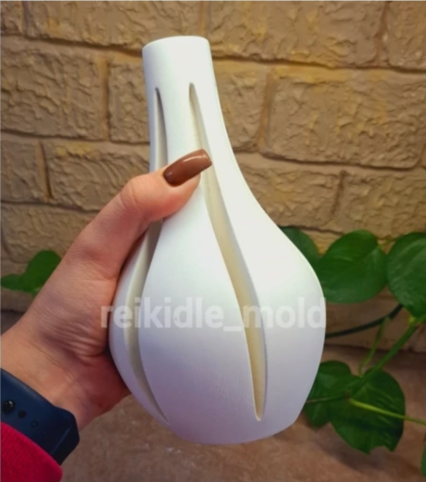 قالب گلدان خمره ای شیار دار بزرگ قالب سیلیکونی گلدان خمره ای شیار دار بزرگ