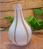 قالب گلدان خمره ای شیار دار بزرگ قالب سیلیکونی گلدان خمره ای شیار دار بزرگ