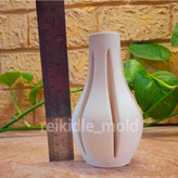 قالب گلدان خمره ای شیار دار کوچک قالب سیلیکونی گلدان خمره ای شیار دار کوچک