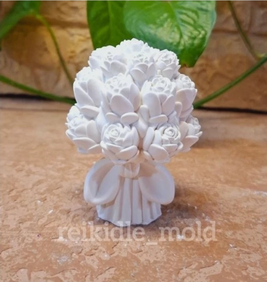 قالب سیلیکونی دسته گل رز ژورنالی قالب دسته گل ژورنالی