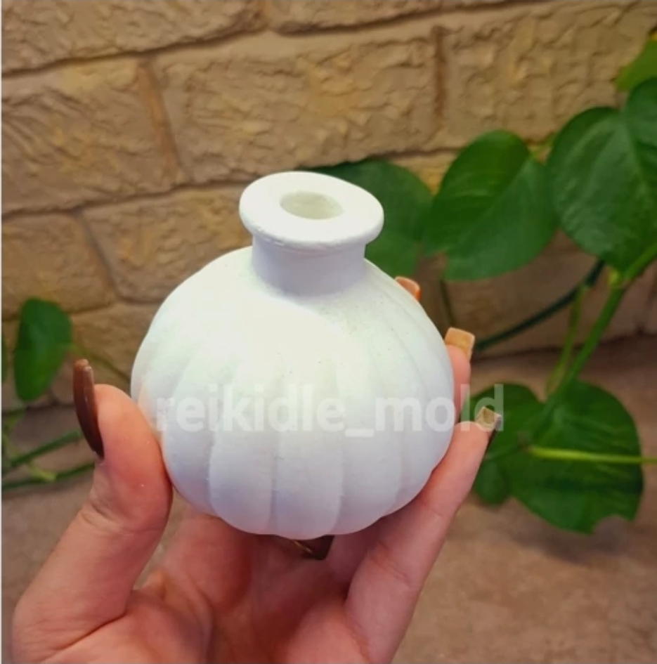 قالب سیلیکونی گلدان مینیاتوری گرد قالب گلدان مینیاتوری
