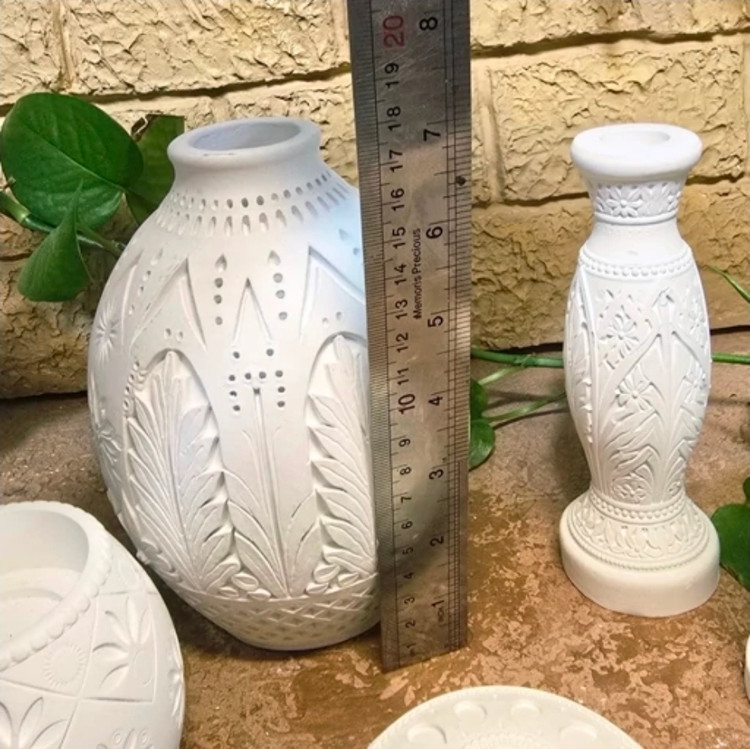 قالب ست ترنج قالب سیلیکونی ست گلدان جاعودی جاوارمری و شمعدان ترنج