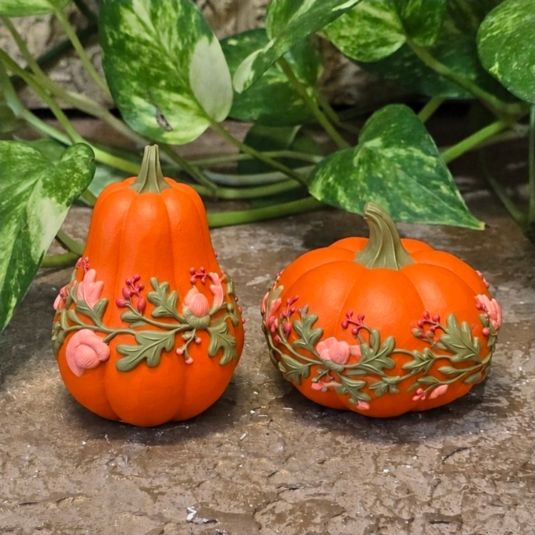 قالب سیلیکونی کدوی گلدار دو تکه مناسب یلدا